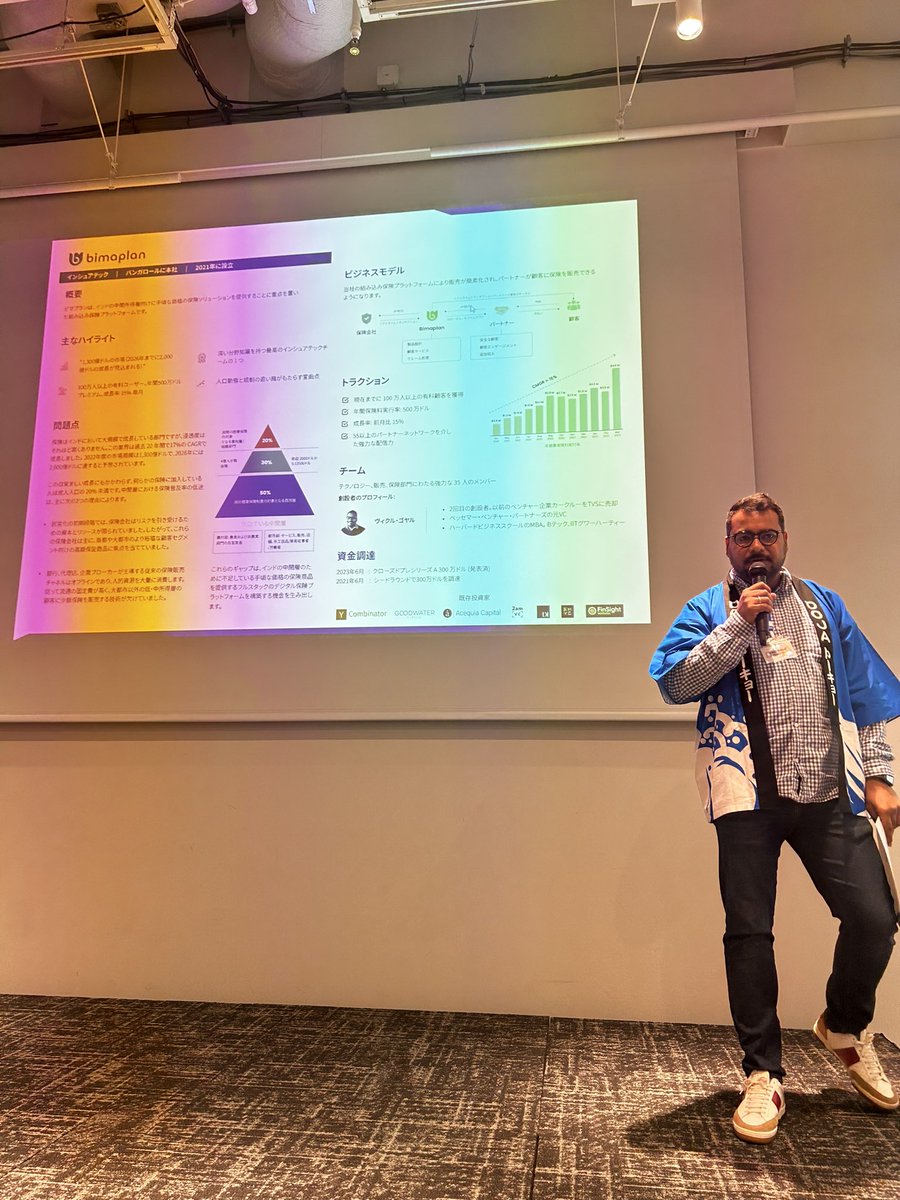 Niyaz Laiq (@nlaiq) on Twitter photo 2. <a href="/bima_insurance/">Bimaplan</a> is bringing affordable insurance to the next billion Indians. Bimaplan raised its seed round with <a href="/gsf_fund/">GSF Accelerator</a>’s participation in 2021. <a href="/GoyalVikul/">Vikul Goyal</a> shares his (bima)plan at DOJA Tokyo (below). 2. <a href="/bima_insurance/">Bimaplan</a> is bringing affordable insurance to the next billion Indians. Bimaplan raised its seed round with <a href="/gsf_fund/">GSF Accelerator</a>’s participation in 2021. <a href="/GoyalVikul/">Vikul Goyal</a> shares his (bima)plan at DOJA Tokyo (below).