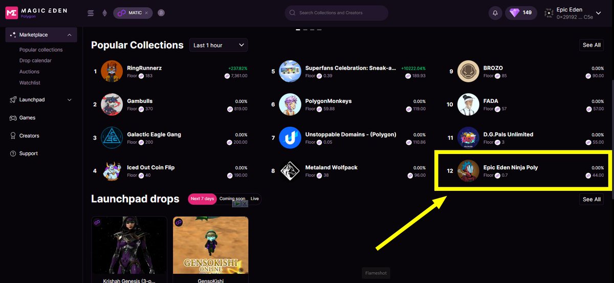 GM
#EpicEdenNinjaPoly
📈📈
We are Trending
📈📈
⬇️⬇️⬇️
opensea.io/collection/epi…
↕️ ↕️ ↕️
magiceden.io/collections/po…
⬆️⬆️⬆️
 #opensea #MagicEden #NFT #NFTart #NFTs #NFTsales #NFTCommunity #NFTcollectors
❤️
@fogRa9fgbgJ73dd @adri1cnft @mehulbgmi_ @CronosCorgi @pet_rescueNFT @Jace__007