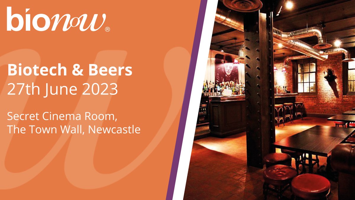 Bionow's tweet photo. Last chance to register: Join us for a special pre-#BioFocus #BiotechAndBeers at @TheTownWallPub in Newcastle TOMORROW. Meet new contacts and catch up in a relaxed setting! We're in the Secret Cinema Room from 5.30pm onwards.
https://t.co/Obm0enQX3a
#LifeSciences #Networking https://t.co/FDs8ESf3oZ