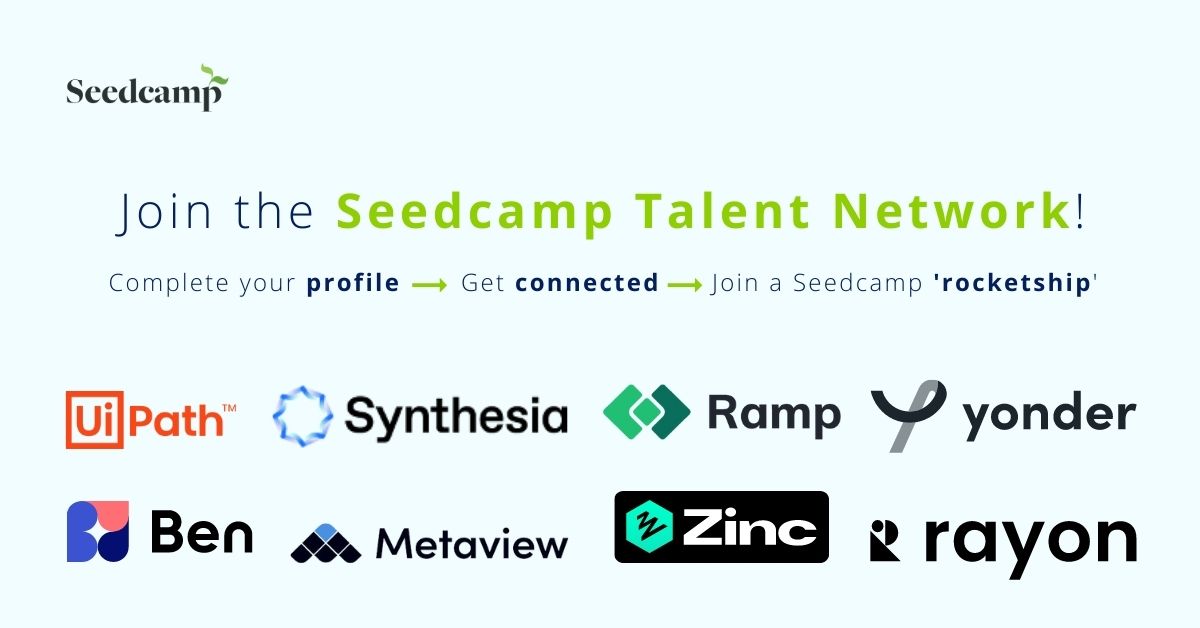 seedcamp's tweet photo. Join the Seedcamp Talent Network!

Whether you’re an experienced executive looking to dive back into a start-up, or a graduate keen to explore the entrepreneurial world, complete your profile and get connected with founders looking for talent.

https://t.co/JNIY1MX9D3 https://t.co/15Stm07dcz