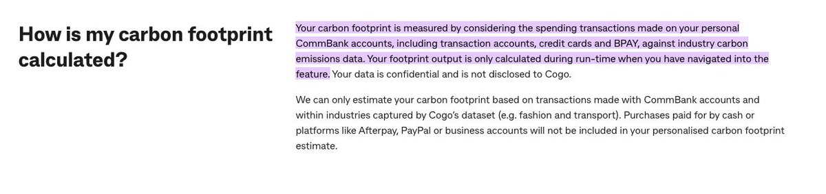 I was warning this was inevitable about 2 years ago & got called a conspiracy theorist.

Well the first step towards controlling our spending under the guise of climate change has been taken.

This is the Commonwealth Bank of Australia tracking it's customers carbon footprint…