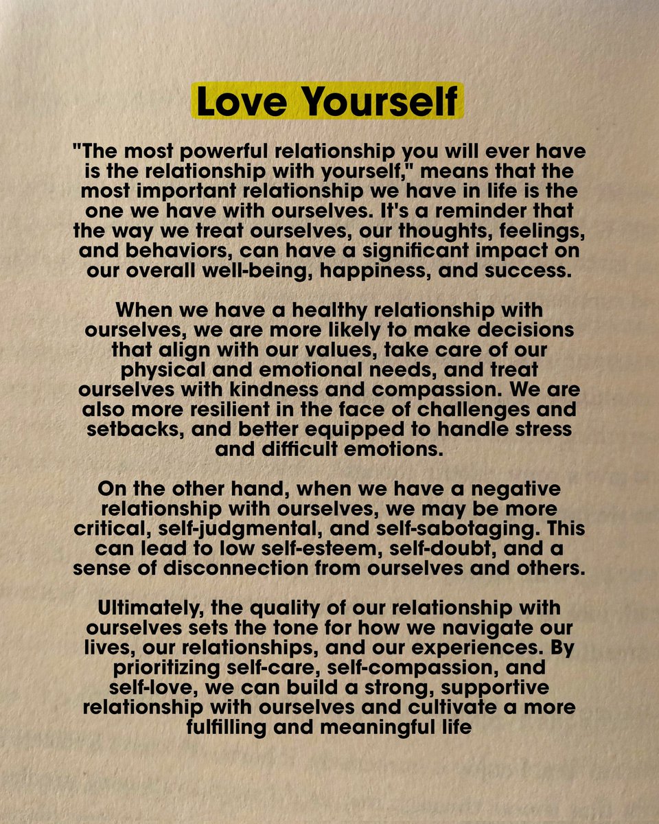 Love yourself.