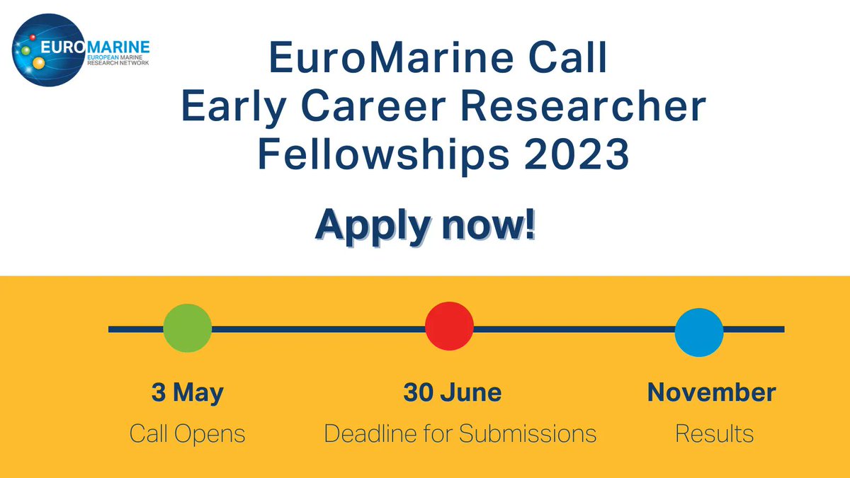 EuroMarine (@euromarine_tw) on Twitter photo 🗓️ Calling all Early Career Researchers (ECRs) in marine science! 📣 Don't miss the unique chance for a fellowship grant of your choice with EuroMarine. Apply before the deadline on the 30th of June through this link 👉 buff.ly/3iC57IE 🗓️ Calling all Early Career Researchers (ECRs) in marine science! 📣 Don't miss the unique chance for a fellowship grant of your choice with EuroMarine. Apply before the deadline on the 30th of June through this link 👉 buff.ly/3iC57IE