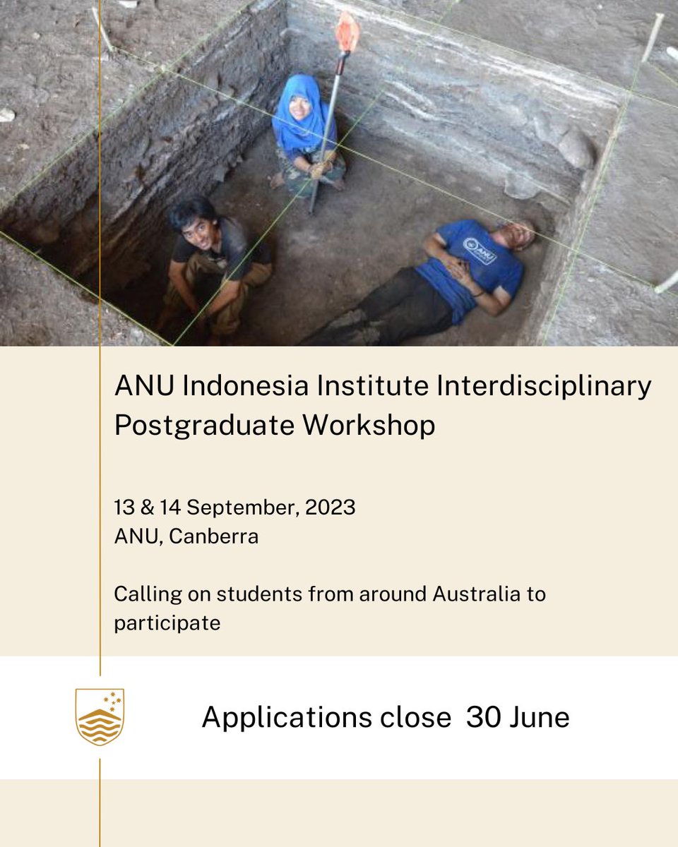 Studying Indonesia at post-graduate level? Don't miss this opportunity to share ideas with students from around Australia.

loom.ly/zcd5KKo

13 &amp; 14 September + stay for bit.ly/update40
Limited grants available, applications closing soon!
 <a href="/evewarburton/">Eve Warburton</a>