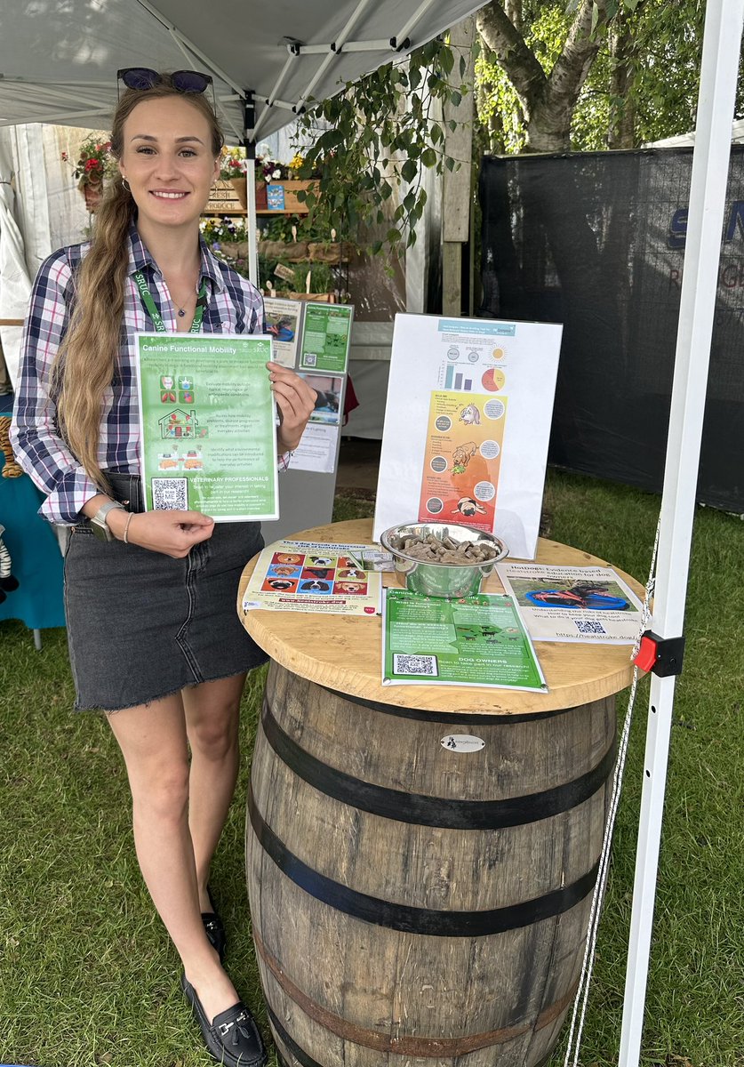 Georgia_M_Wells's tweet photo. Fabulous time meeting lots of dogs &amp; talking to owners about Canine Mobility at the @ScotlandRHShow! 🐾 (1/3)
@SRUC @SRUCVets https://t.co/3aYQaxNCre