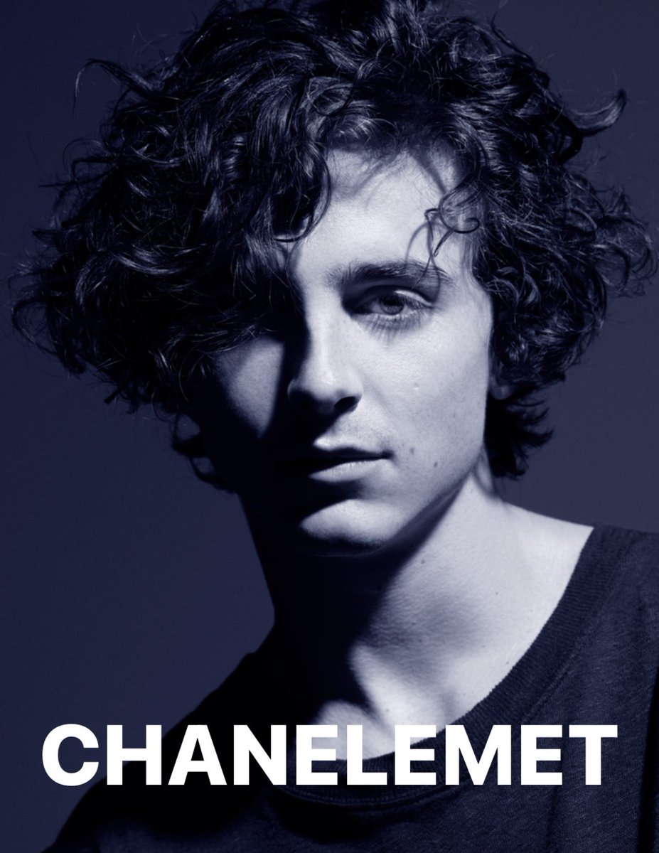 Your_Average_Mo's tweet photo. Walking around Paris seeing ads with Timothee Chalemet that say “CHANEL”. Why would you leave this joke on the table? My brain is expecting Chanel. It ignores Chanel. It forgets Chanel. You paid the man obscene amounts of money. Make the joke. Win the people. Just do it. https://t.co/18ykc48i8I