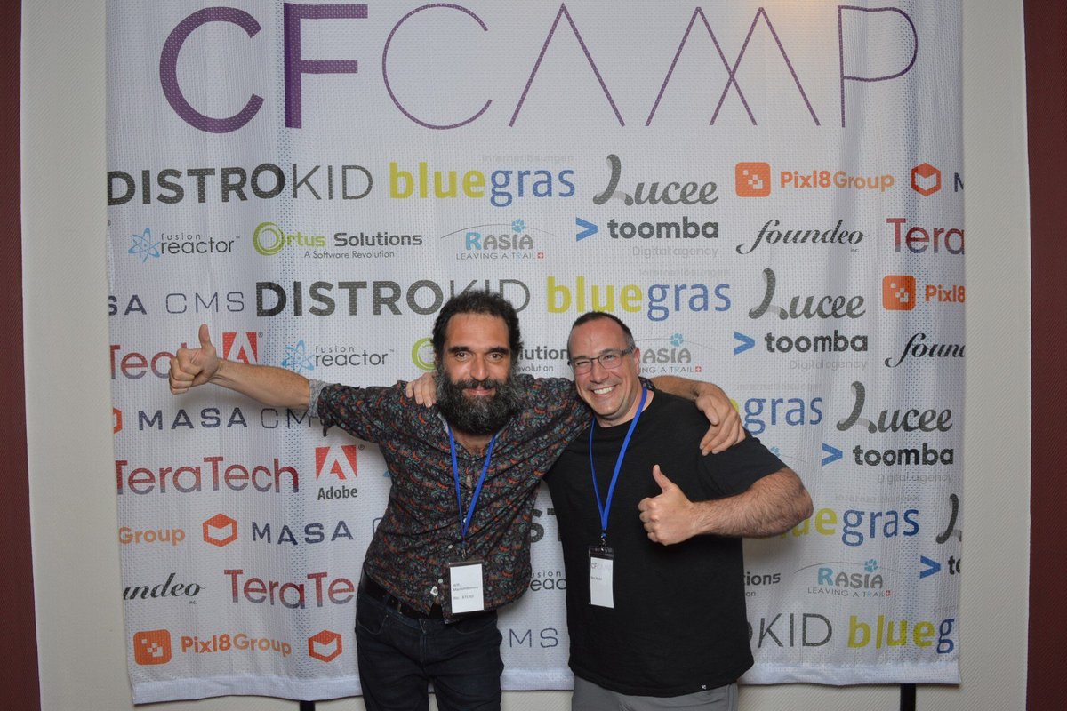 zackster's tweet image. Mission Accomplished, I finally met @BenNadel 
#cfml #coldfusion #lucee at #cfcamp