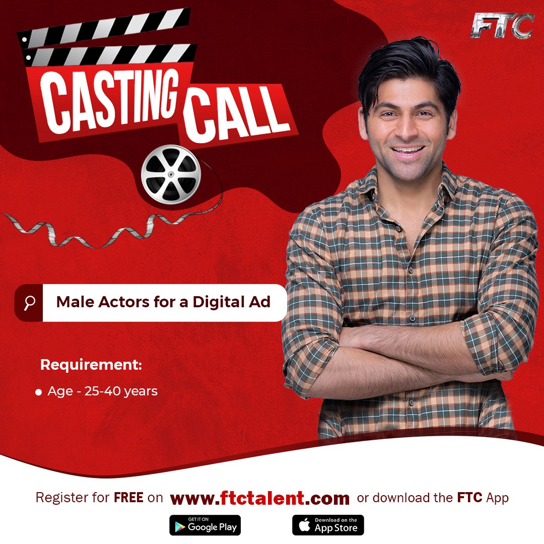 Casting Call 📣
Looking for a male actor for a Digital Ad!

Register for free on ftctalent.com to apply

#castingcall #digitalad #maleactor #actor #ad #ftctalent