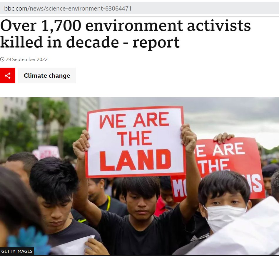 @ChrisGloninger While we live in half 'reasonable democracies' get death threats & convicted of crimes like Sabotage by our state's judiciary for non violent direct action. #ClimateActivists are killed. #TheScienceIsClear #ClimateEmergency bbc.com/news/science-e… twitter.com/JanineClimate/…