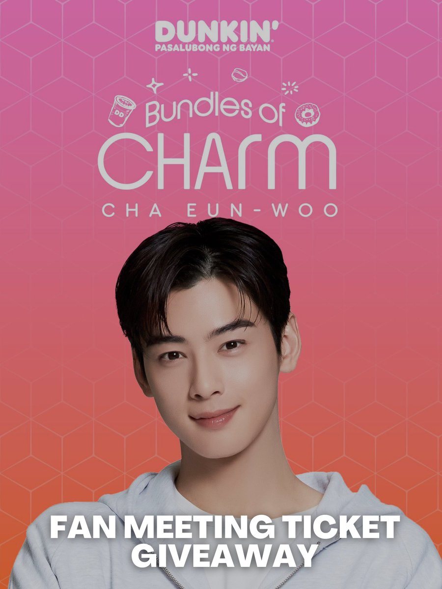 buzzsetter_'s tweet photo. #DunkinPHBundlesofCHArm  1 GEN AD TICKET GIVEAWAY  

Mechanics:
✅ Follow  @buzzsetter_  
✅ Reply with your favourite picture, gif or video of cha eun woo ❣️
✅ rt &amp; like this tweet
✅ open to all fans

 #ChaEunWooDunkinPH #ChaEunWoo https://t.co/OyrybdiA3C
