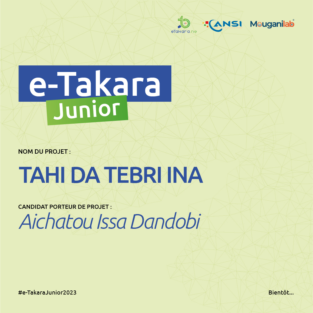 eTakaraJunior's tweet photo. Le problème de table banc dans certaines écoles de la périphérie est un souci dont souhaite solutionner Aichatou en proposant son projet « Tahi da tebrina » qui permettra aux élèves d’avoir un sac pouvant contenir un petit tabouret afin de faciliter la prise de cours aux élèves https://t.co/1lh7ghEzTa