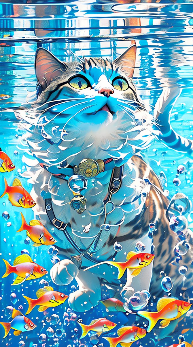 BadToxic's tweet photo. #RagdollCat #fishing for #goldFish - #Auto1111 #StableDiffusion #Lyriel v16 #safetensors #LoRA v1 #SBGF v0.8 #Deforum v3.0 DPM++2M Karras  #cat #Katze #neko #fish #underwater #bubble #swimming #submerged #masterpiece #highlyDetailed #TextToVideo #AI #AIArt #Art #Kunst https://t.co/ek6pn4o5Ul