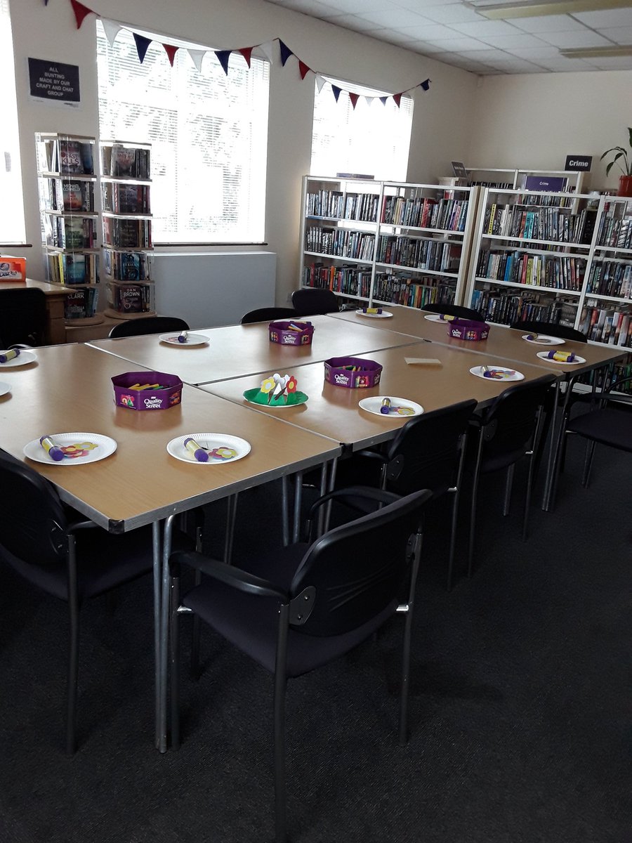 WFlibraries's tweet image. All set up for a story time and craft session at #StanleyLibrary for #Willowtreenursery Their theme is garden #WFlibraries