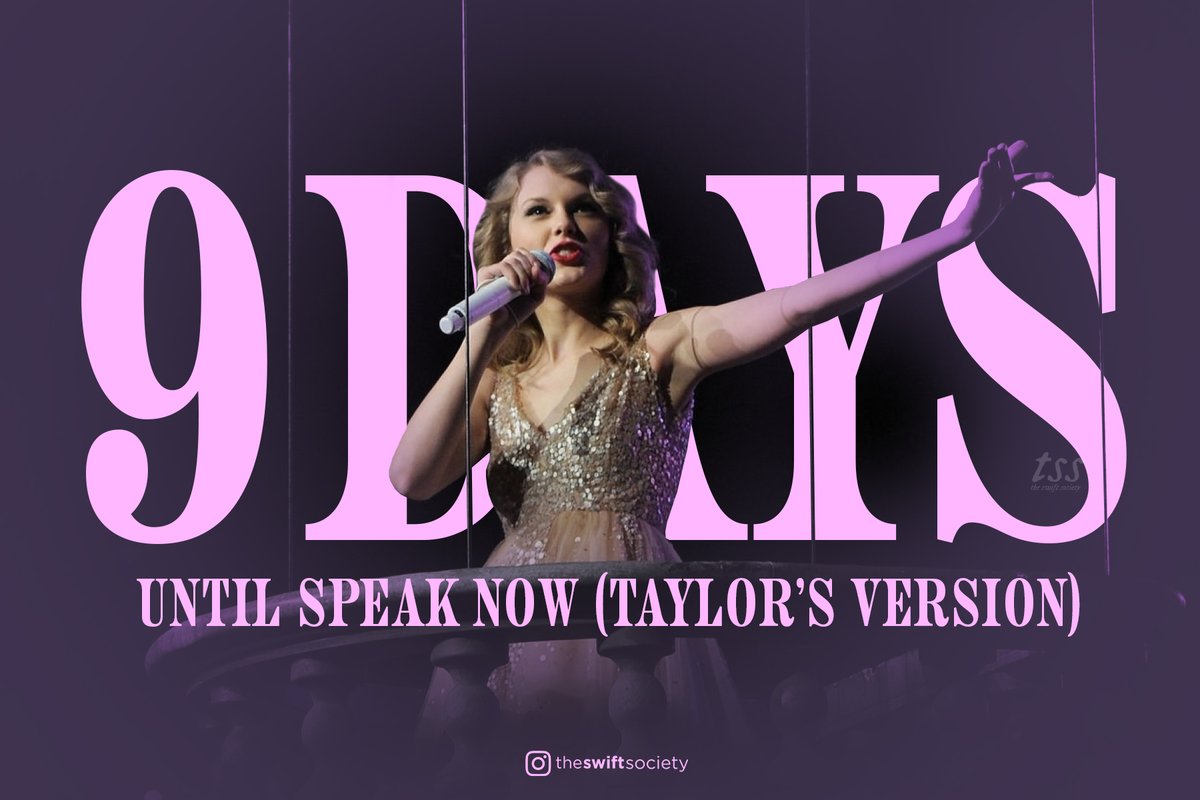 ⏰| 9 days until 'Speak Now (Taylor's Version)'