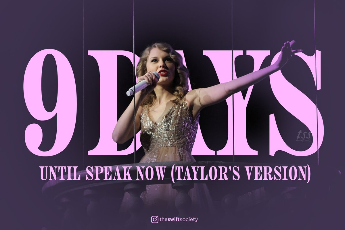 ⏰| 9 days until "Speak Now (Taylor's Version)"