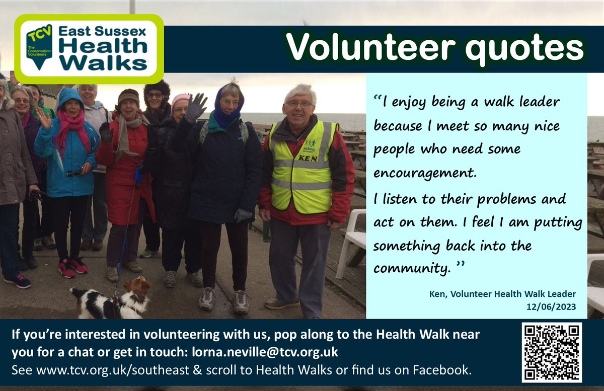 Would you like to volunteer with us as a Health Walk Leader? It is a lovely project to be part of, don't just take my word for it, here's what some of our volunteers have to say!
More info tcv.org.uk/southeast/volu…