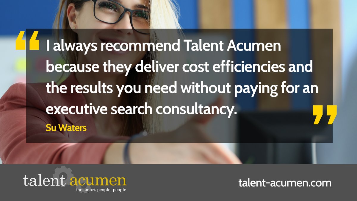 Talent and resourcing expert Su Waters has been turning to Talent Acumen, #Recruitment &amp; #InsightSpecialists, for more than a decade now. In our latest #Casestudy , she explains why the Team at Talent Acumen, are worth their weight in Gold!! Read more at lnkd.in/e9jcc2NM