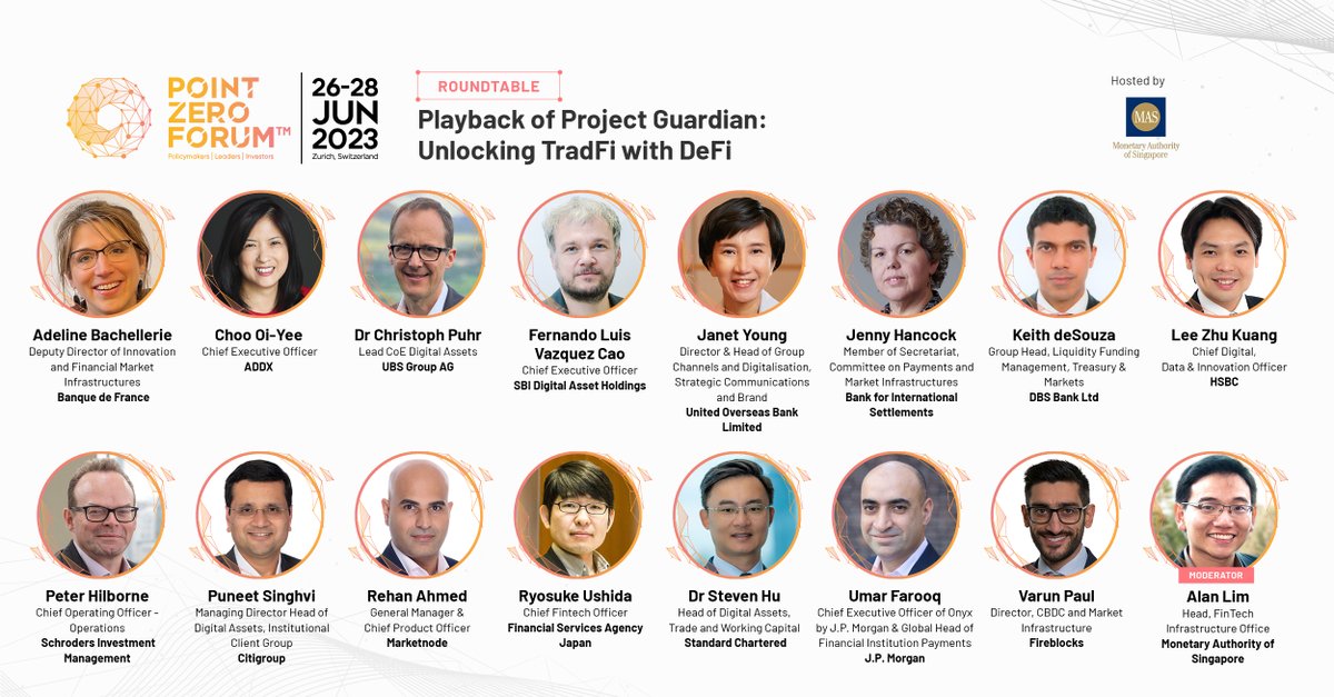 We are excited about our CEO Fernando Luis Vázquez Cao’s participation in today's Playback of Project Guardian – Unlocking TradFi with DeFi at the Point Zero Forum. 
26 June, 12:00-14:00 CET

More information on the event: lnkd.in/ghFXqVf6

#DAH #SBIDAH #digitalassets #DLT