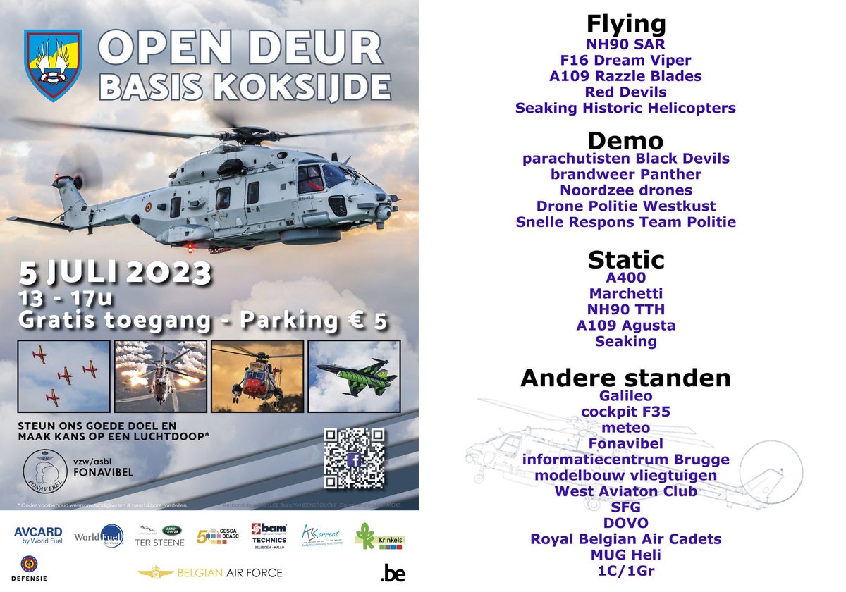 Next week, we will of course be present with our famous SARmachine at the #OpenDoor day of our friends of the 40 SAR squadron !
Don’t be shy and pay us a visit !