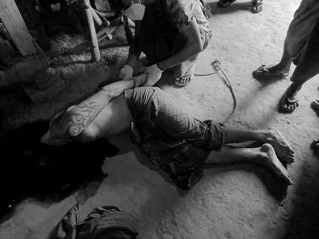 katycho22222's tweet photo. Tw//Death #SAC troops killed 18 people including 13 PDF members and raped 2 women in their raids to the villages of Sagaing division. The dead bodies that were burnt down were also found, and 2 locals is still missing. #2023Jun26Coup #HelpMyanmarIDPs #WhatsHappeningInMyanmar https://t.co/V8Wcjz4P9C