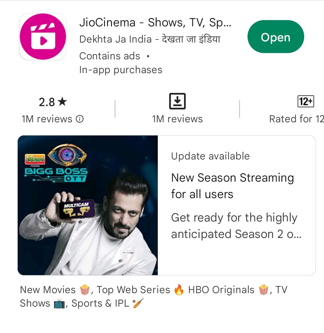 pinkman_desi's tweet photo. #JioCinema ratings have come down to 2.8 from 4.2 in just 1 week.
#PuneetSuperstar fans are really crazy 🤣
#BiggBossOTT2onJioCinema #biggbossott2 #SalmanKhan𓃵 https://t.co/N1st8Zntsb