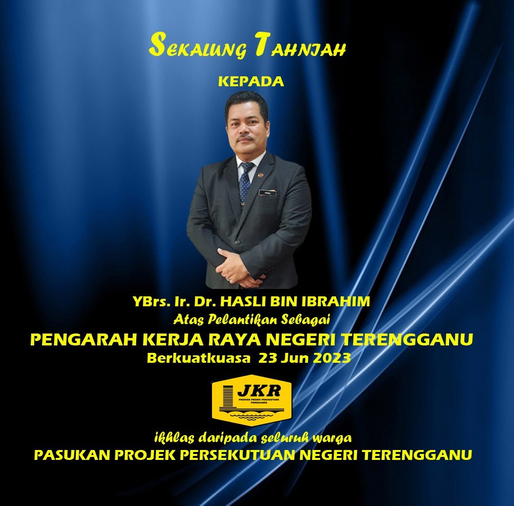 PasukanProjekTrg (@teamprojektrg) on Twitter photo Setinggi-tinggi tahniah diucapkan kepada YBrs. Ir. Dr. Hasli Bin Ibrahim atas pelantikan sebagai Pengarah Kerja Raya Negeri Terengganu.
#BerJasaKepadaRakyat #PPPNT #JKR <a href="/IPJKR_Official/">JKR Malaysia Rasmi</a> <a href="/JKRTerengganu/">JKR Terengganu</a> <a href="/HasliJKR/">Hasli Ibrahim (Ir. Dr.)</a> <a href="/TeamProjekTrg/">PasukanProjekTrg</a> <a href="/IrhjNapi/">Ir.Hj.MohdNapi</a> Setinggi-tinggi tahniah diucapkan kepada YBrs. Ir. Dr. Hasli Bin Ibrahim atas pelantikan sebagai Pengarah Kerja Raya Negeri Terengganu.
#BerJasaKepadaRakyat #PPPNT #JKR <a href="/IPJKR_Official/">JKR Malaysia Rasmi</a> <a href="/JKRTerengganu/">JKR Terengganu</a> <a href="/HasliJKR/">Hasli Ibrahim (Ir. Dr.)</a> <a href="/TeamProjekTrg/">PasukanProjekTrg</a> <a href="/IrhjNapi/">Ir.Hj.MohdNapi</a>