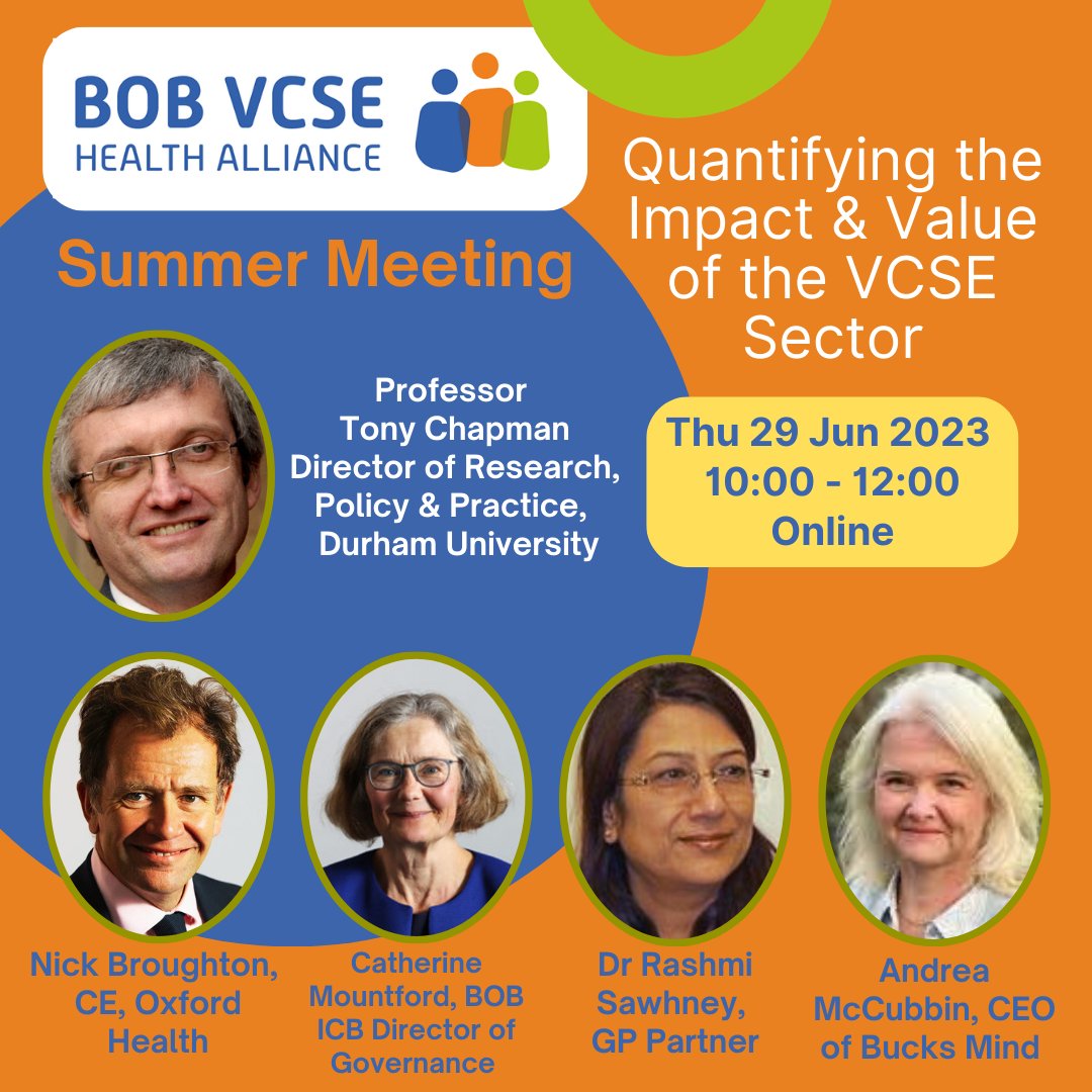 NHS Oxfordshire on Twitter "Join the BOB VCSE Alliance Summer meeting