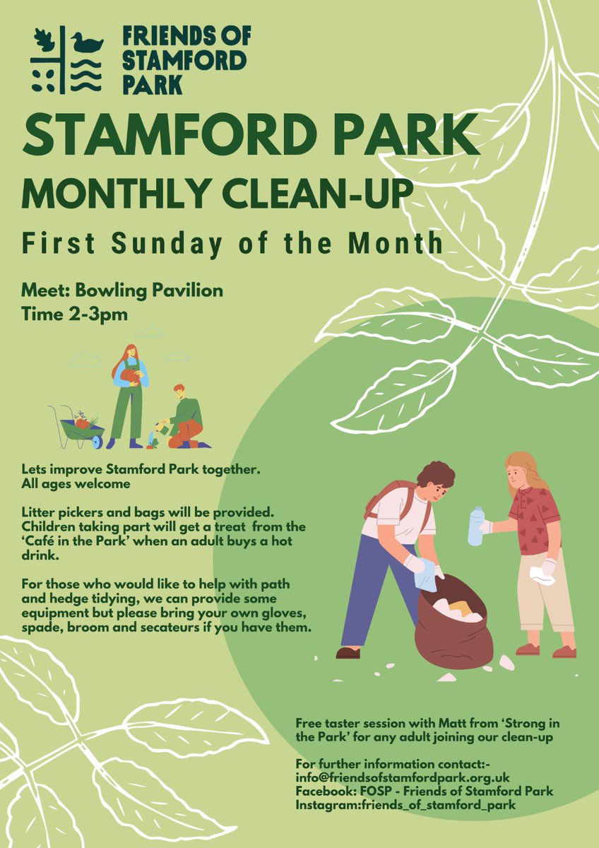 Join us this Sunday (2 July) for our monthly park clean-up. #hale #altrincham #stamfordpark