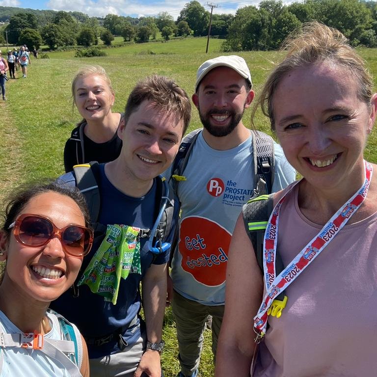 Congratulations to the team from our lab @UniOfSurrey  who completed the 50KM Cotswold Way challenge @UltraChallenges. Tough conditions in the heat but all finished with a smile on their face! Money raised going to support our lab's research! @_ProstateProjec @UniOfSurreyCPE