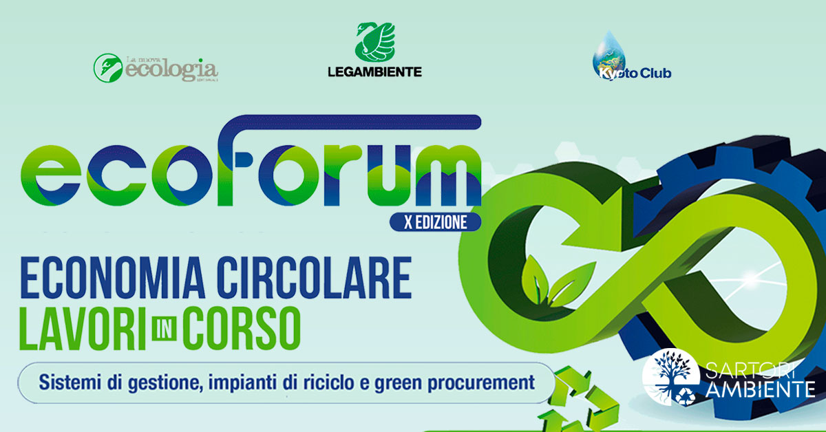 Anche quest’anno #SartoriAmbiente parteciperà come partner a <a href="/EcoForumLegamb/">EcoForum</a> dal 4 e 5 luglio presso la Sala Verdi dell'Hotel Quirinale, via Nazionale 7, Roma. L'evento sarà trasmesso in diretta su lanuovaecologia.it e eco-forum.it
#Ecoforum