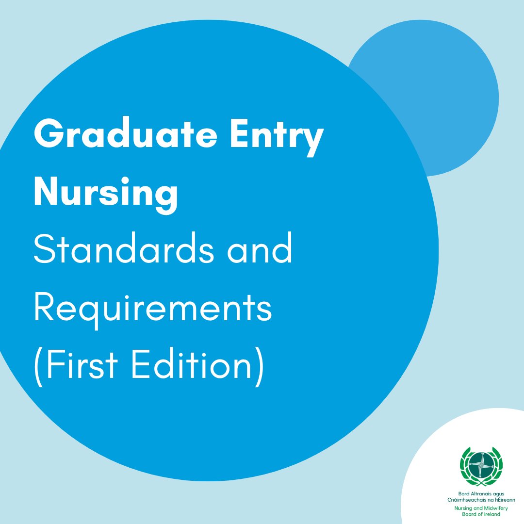 Last week, we published the first edition of standards and requirements for graduate entry nursing in Ireland. The new standards open a new pathway of entry into the nursing profession. 

Learn more at: nmbi.ie/Education/Stan…