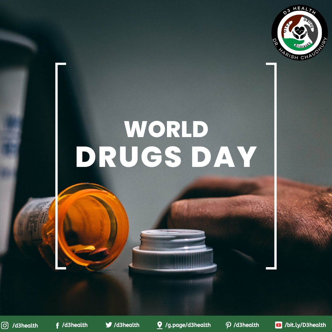 On World Drugs Day, let's join hands to raise awareness about the impact of drugs on individuals and communities. Say NO to drugs! #WorldDrugsDay #SayNoToDrugs #DrugFreeFuture #EndDrugAbuse #RecoveryIsPossible #ChooseLifeNotDrugs #d3health #drharish #harishchaudhury