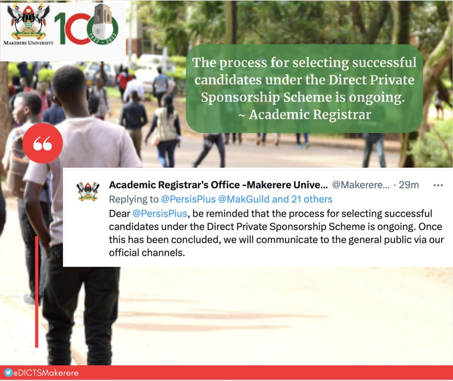 <a href="/BasemeraHamidah/">captured uganda</a> <a href="/BUYINZAMUKADAS1/">BUYINZA MUKADASI</a> <a href="/DICTSMakerere/">Directorate For ICT Support - Makerere University</a> <a href="/MakerereNews/">Makerere University News</a> <a href="/Makerere/">Makerere University</a> <a href="/MakerereLaw/">Makerere Law School</a> <a href="/MakerereCHUSS/">Makerere University CHUSS</a> <a href="/MakGuild/">Makerere Students' Guild</a> <a href="/26guild/">REVOLUTIONARY GOVERNMENT</a> <a href="/MaKCEES/">Makerere University CEES</a> <a href="/ug_lawsociety/">Uganda Law Society</a> <a href="/MakerereCHS/">Makerere University College of Health Sciences</a> <a href="/MakSPH/">Makerere University School of Public Health</a> <a href="/OfficialMubs/">Makerere University Business School</a> <a href="/MCFMakerere/">Mastercard Foundation Scholars Program @Makerere</a> <a href="/DEM_CAES/">DEM, MAK</a> <a href="/DOS_Makerere/">Dean of Students Makerere</a> @mak_alumn <a href="/MakerereLibrary/">Makerere University Library</a> Dear <a href="/BasemeraHamidah/">captured uganda</a>, we earlier on made a communication on the same as below👇. Kindly please refer.