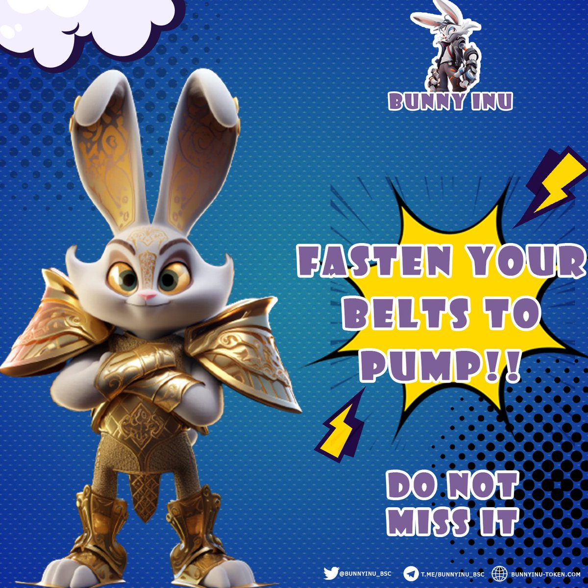🔥GET READY TO SEE THIS BUNNY GOING TO THE MOON🔥

☄️OUR PRICE IS STABLE ON 15X, AND WE ARE GOING UP ☄️

🚀LOAD UP YOUR BAGS TO GET HUGE PROFIT🚀

🔥BINANCE LIVE AMA on 27-June at 2pm UTC🔥

Check: binance.com/en-IN/live/vid…

✅ 5% Reflection
✅ 70% Burnt
✅ +30 Partnerships
✅ Huge
