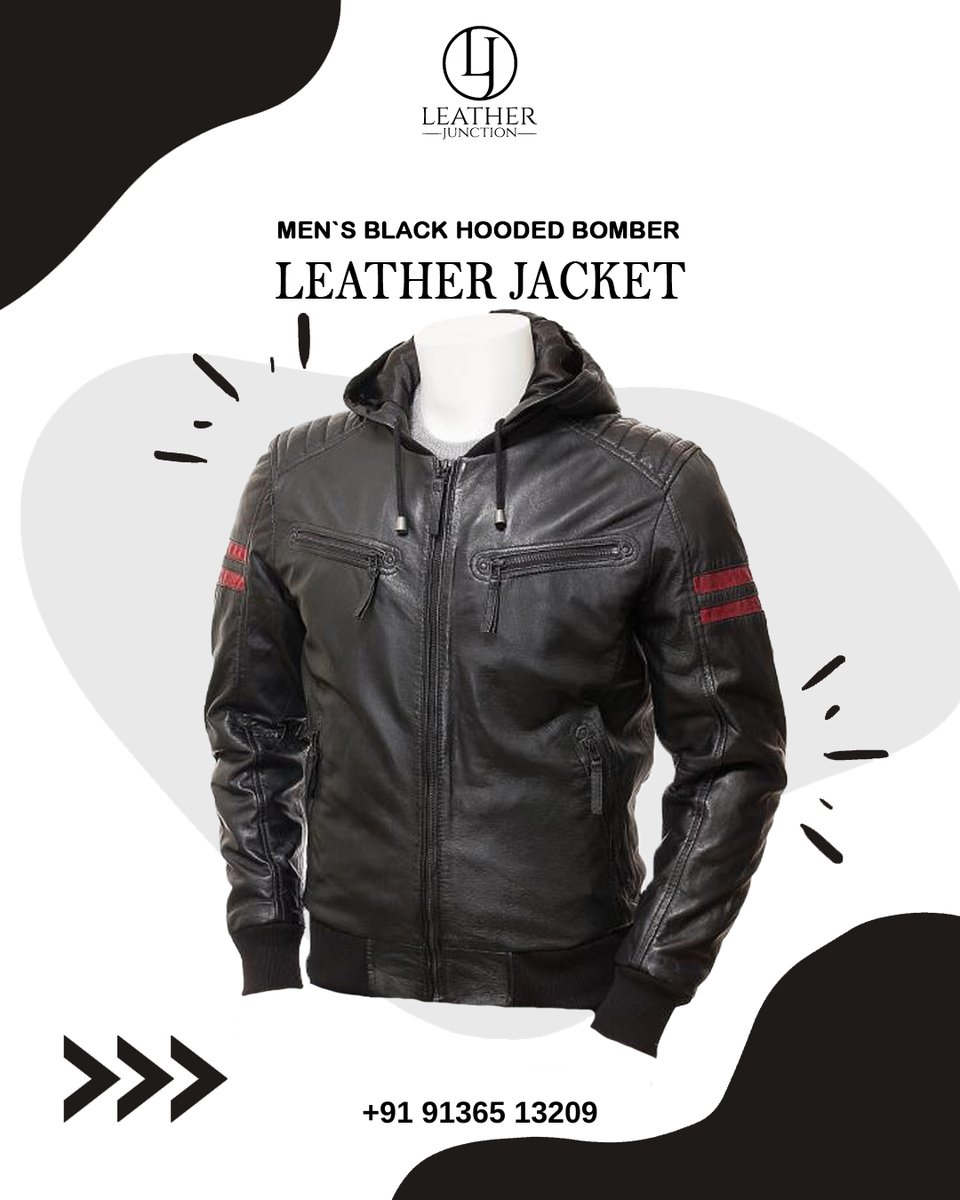 leatherjunc's tweet photo. MEN'S BLACK LEATHER HOODIE.
.
.
A fantastic black leather bomber jacket with integrated hood.
.
.
.
.
Follow @leatherjunction_72 for more.
.
.
.
#leather #raveljacket #leatherjunction #zipper #zipperjacket #fashionista #outfitoftheday #leatherjunction #mumbai #leatherJacket https://t.co/ke7lLIxIER