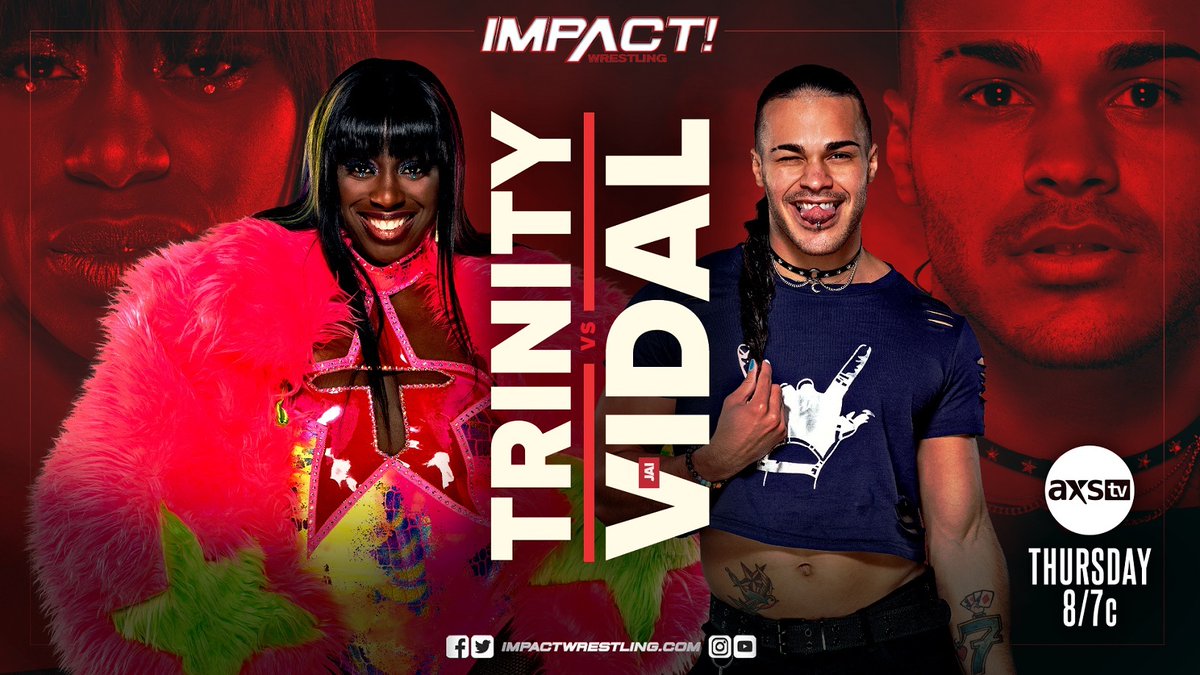 THURSDAY at 8/7c on #IMPACTonAXSTV! 

@TheTrinity_Fatu vs @TheJaiVidal