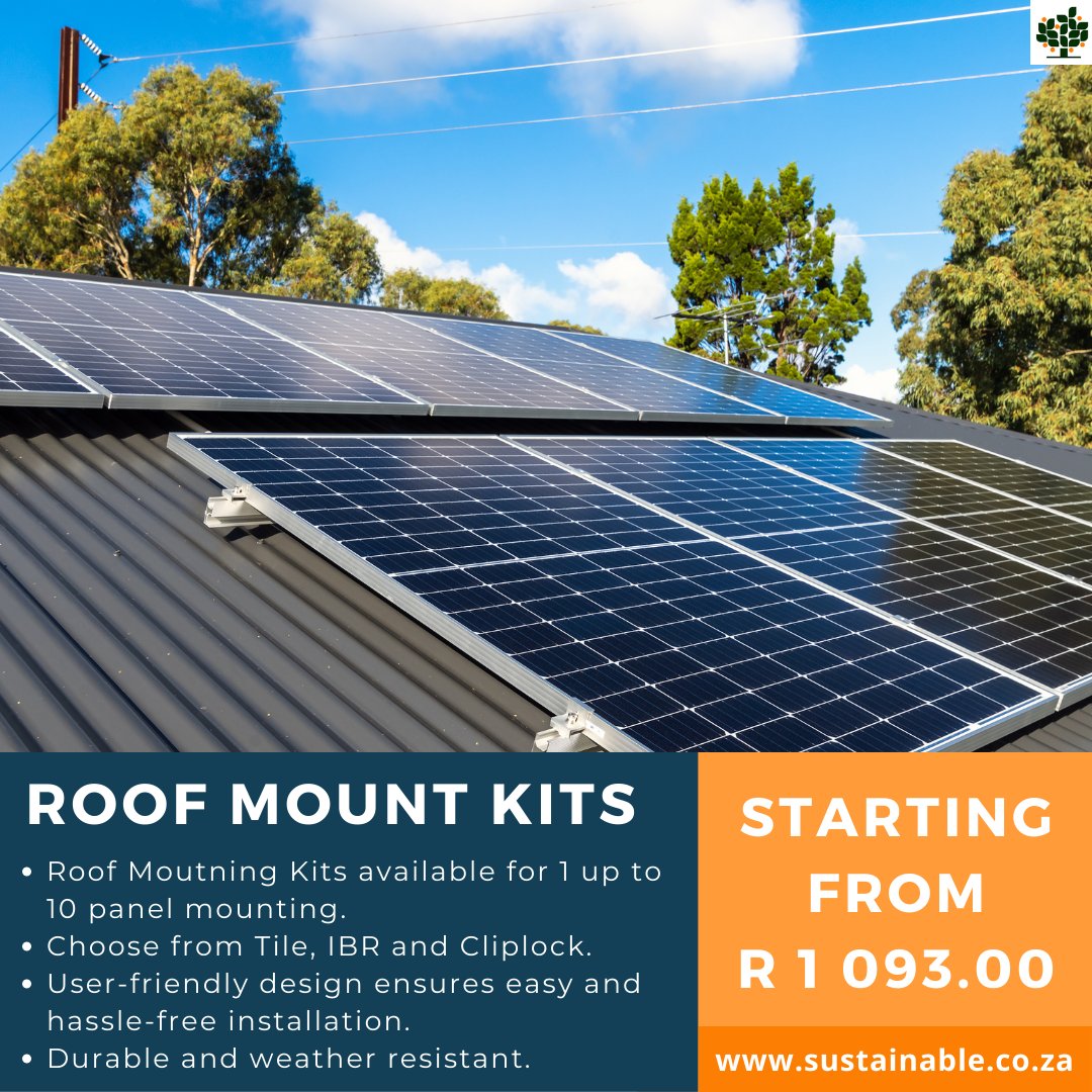 Sustainablecoza's tweet image. Check out our range of easy to install solar panel roof mounting kits. Available from 1-panel to 10-panel systems. Durable and weather resistant. 

Find out more: mailchi.mp/sustainable/ro…

#RoofMountingKits #SolarSouthAfrica #SolarMountingSystems #LoadShedding #SustainableOnline