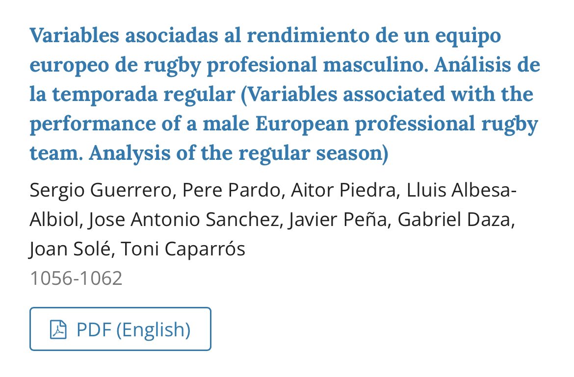 Muy contento de la publicación de dos nuevos artículos en RETOS. Artículos de ⚽️🏈. Esperamos que os sean de interés 🔗: recyt.fecyt.es/index.php/reto…