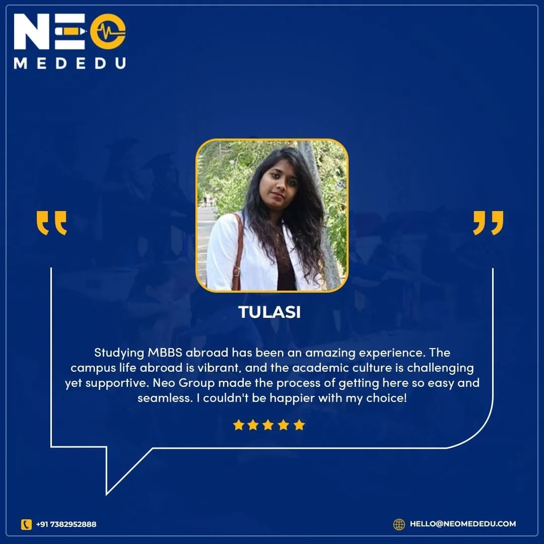 Hear firsthand from our students as they share their remarkable testimonials 😇
Join the global community of aspiring doctors, only at NeoMedEdu!
📞 +917382952888
🌐 neombbs.com
#NeoMedEdu #educationconsultancy #studyabroad #education #overseaseducation #studentvisa