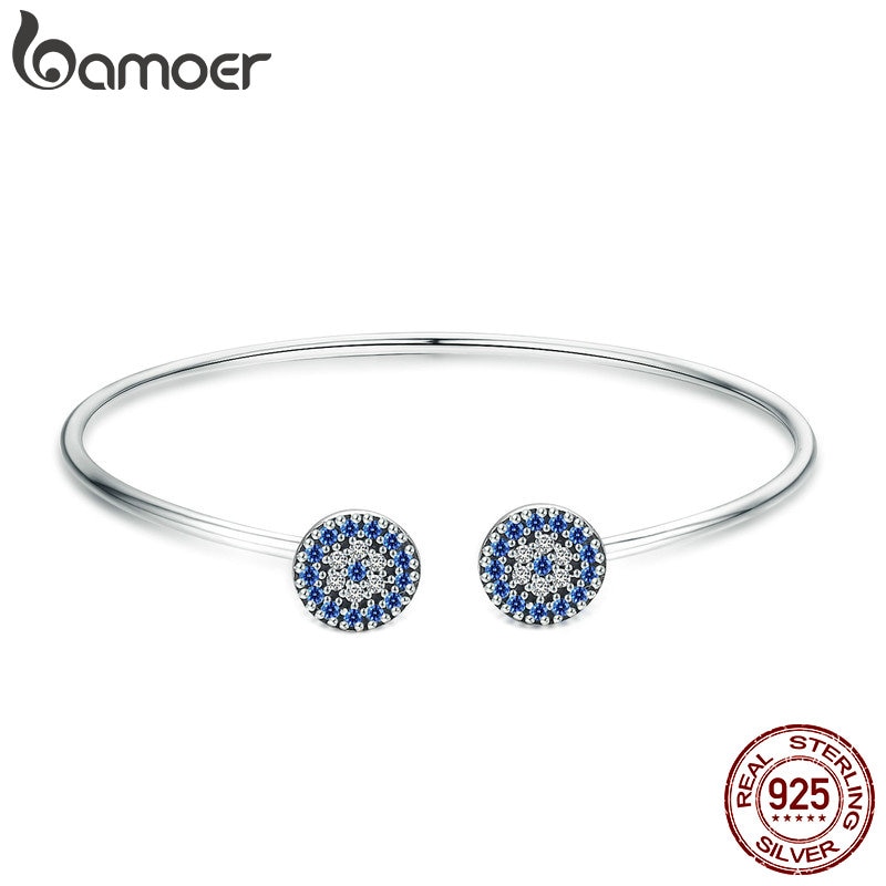 SchmidtSil93967's tweet photo. Add a touch of elegance to your wrist with Bamoer 925 Sterling Silver Blue Zircon Lucky Eyes Open Cuff Bracelet!👁️✨This stunning piece features a captivating blue zircon centerpiece surrounded by intricate lucky eye designs. 💙 #Bamoer #SterlingSilver #Silverjewelry #Silber925 https://t.co/smSFp3Nizl