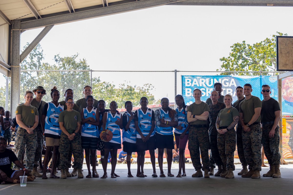 MRFDarwin's tweet image. U.S. @marines with #MRFD embrace NT culture through participation in the 2023 Barunga Festival . 

For the past 35 years, the festival has been an opportunity for the public to experience indigenous culture, sport, and art. 

#AlliesandPartners #Burunga ⚫️🟡🔴