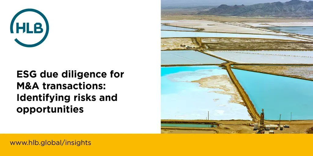 Learn how #ESG #duediligence can identify #risks and #opportunities often overlooked by traditional due diligence. Learn more in our latest #HLBinsights article: buff.ly/42PVSHv #mergersandacquisitions #sustainability #duediligence