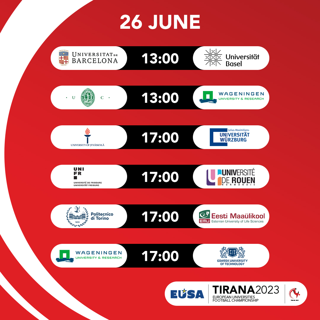 We open today the European Universities Football Championship with these matches for Men &amp; Women categories! Gooo teams 📷
#EUFC #Tirana2023 #Football #WomenInFootball #MenInFootball #UnleashTheChampions