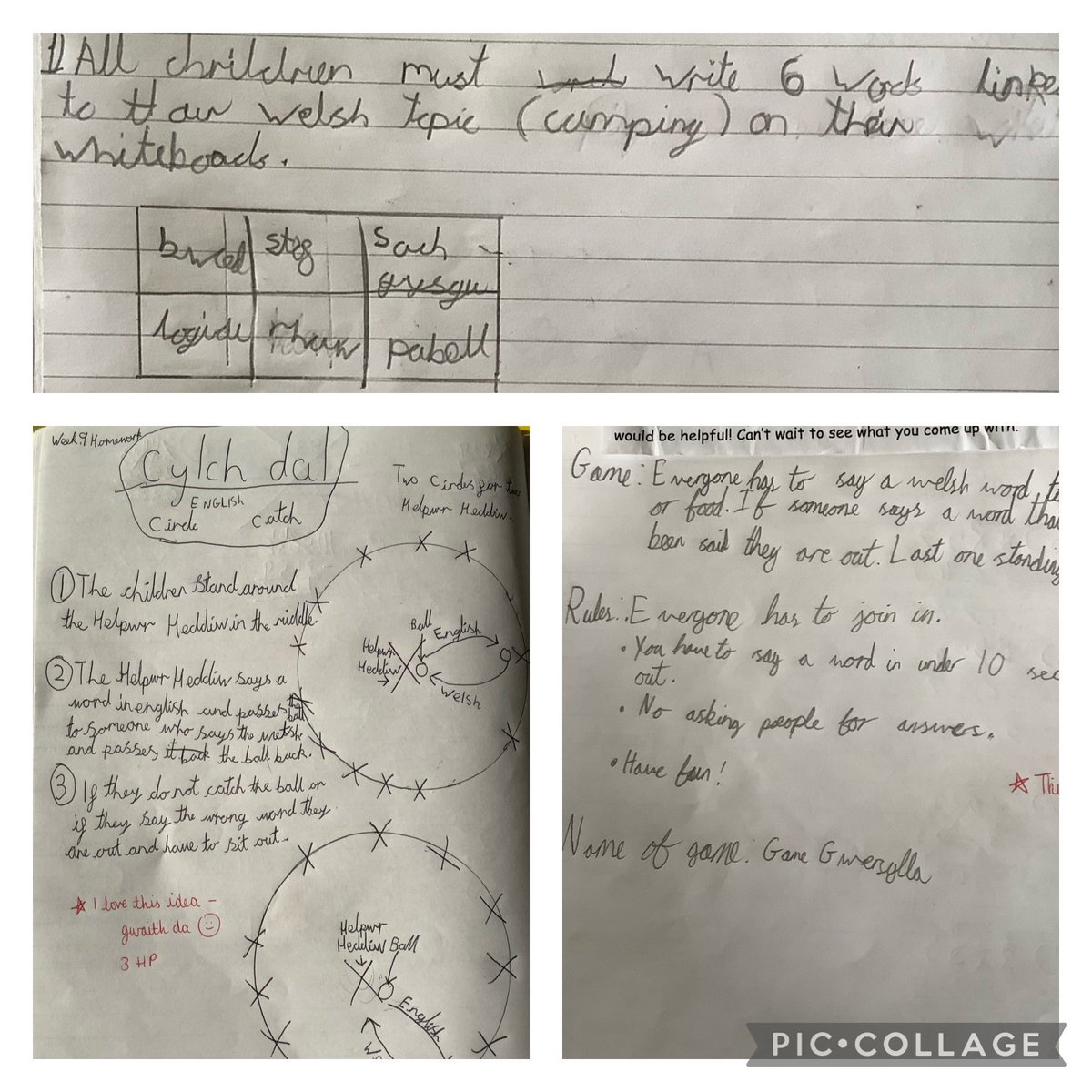 SullyPS's tweet photo. We’re impressed with the homework in #SPSYear4 this week. Children have been planning their own Helpwr Heddiw games to share with the class. We can’t wait to see them in action 🏴 @CSC_Cymraeg #SPSLLC #SPSCymraeg https://t.co/GVJn9mv8F1