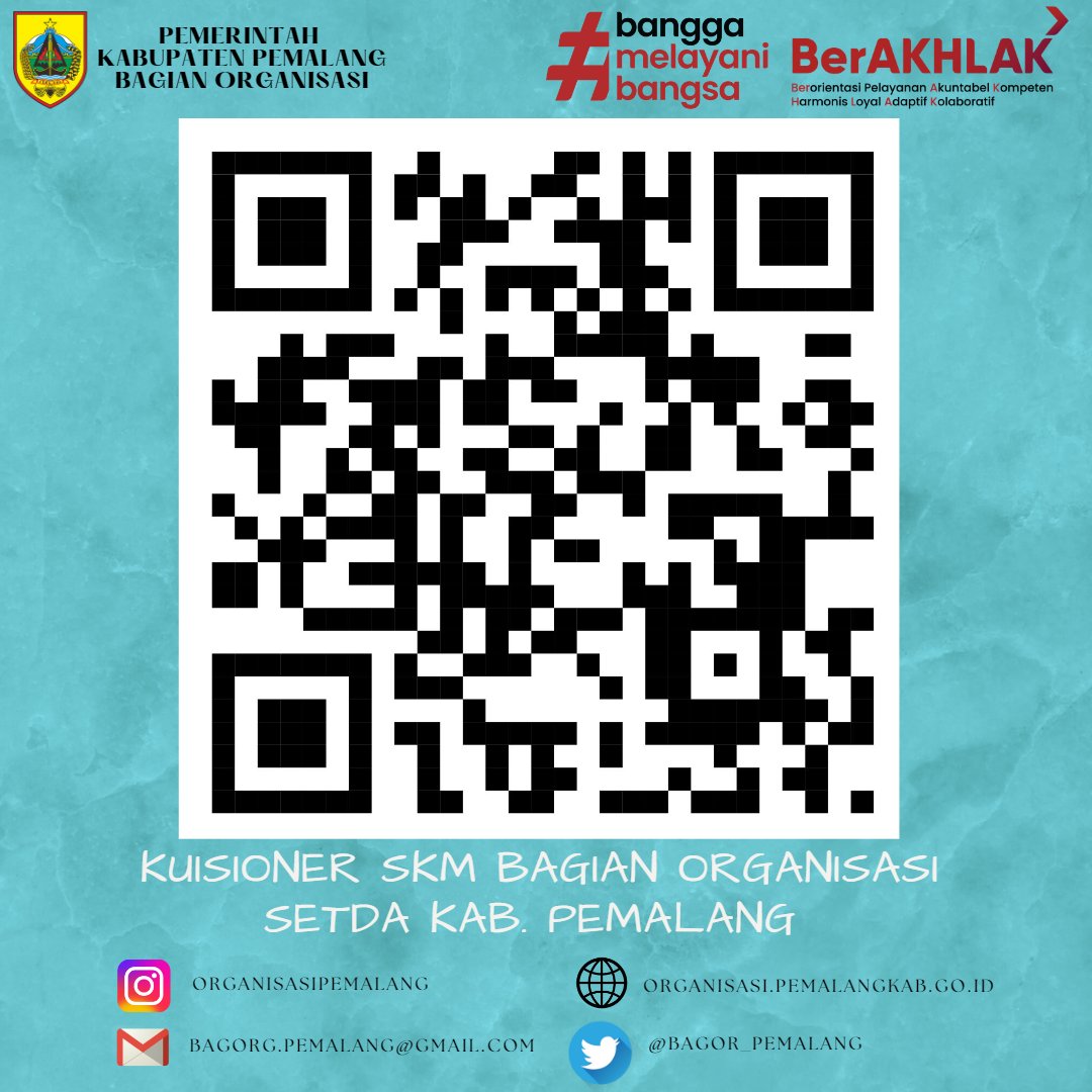 Kuisioner SKM Bagian Organisasi Setda Kab. Pemalang bit.ly/SKM2023ORG1