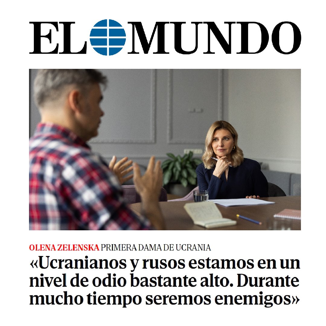 ZelenskaUA's tweet photo. Reminded in a conversation with @elmundoes that 🇺🇦 and RF have been moving in opposite directions for a while. We are supporting people in their identity and self-expression. They do not allow anyone to live differently. This is where aggression begins: https://t.co/n1WdqcKYFh https://t.co/jdbE9llfR4