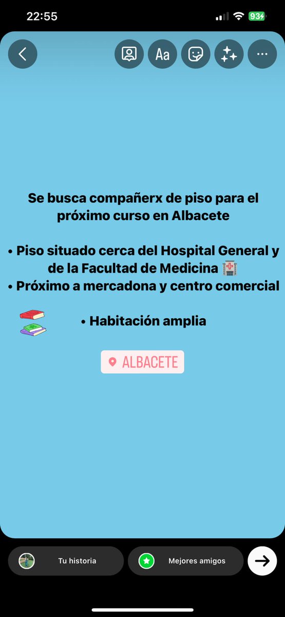 _alitob_'s tweet photo. Somos dos chicas que buscamos compañerx de piso para el próximo curso 2023 en Albacete! 😊
#queydondeestudiar2023 
Se agradece difusión 🙏🏻💖 https://t.co/8t8637EECR
