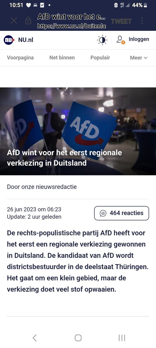 @Gerard1945X Angst dat dit hier ook gaat.  gebeuren? Geweldig toch die democratie hier. Zijn we jullie bij de verkiezingen vast dankbaar voor.😇