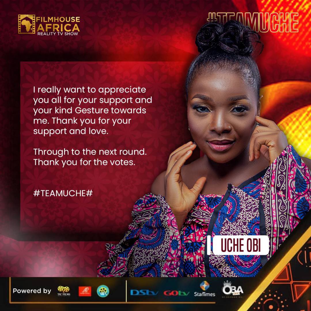 Therealucheobi's tweet photo. We made it guys 💃💃
We are saved for the week 
I would not have made it without your support 
This is a medium to say thank you for your massive support 
Your girl Uche Obi is grateful

We move onto the next round
You can follow the show on ;
Gotv: 125
Dstv: 369
StarTimes: 104 https://t.co/TbaC9jMStt