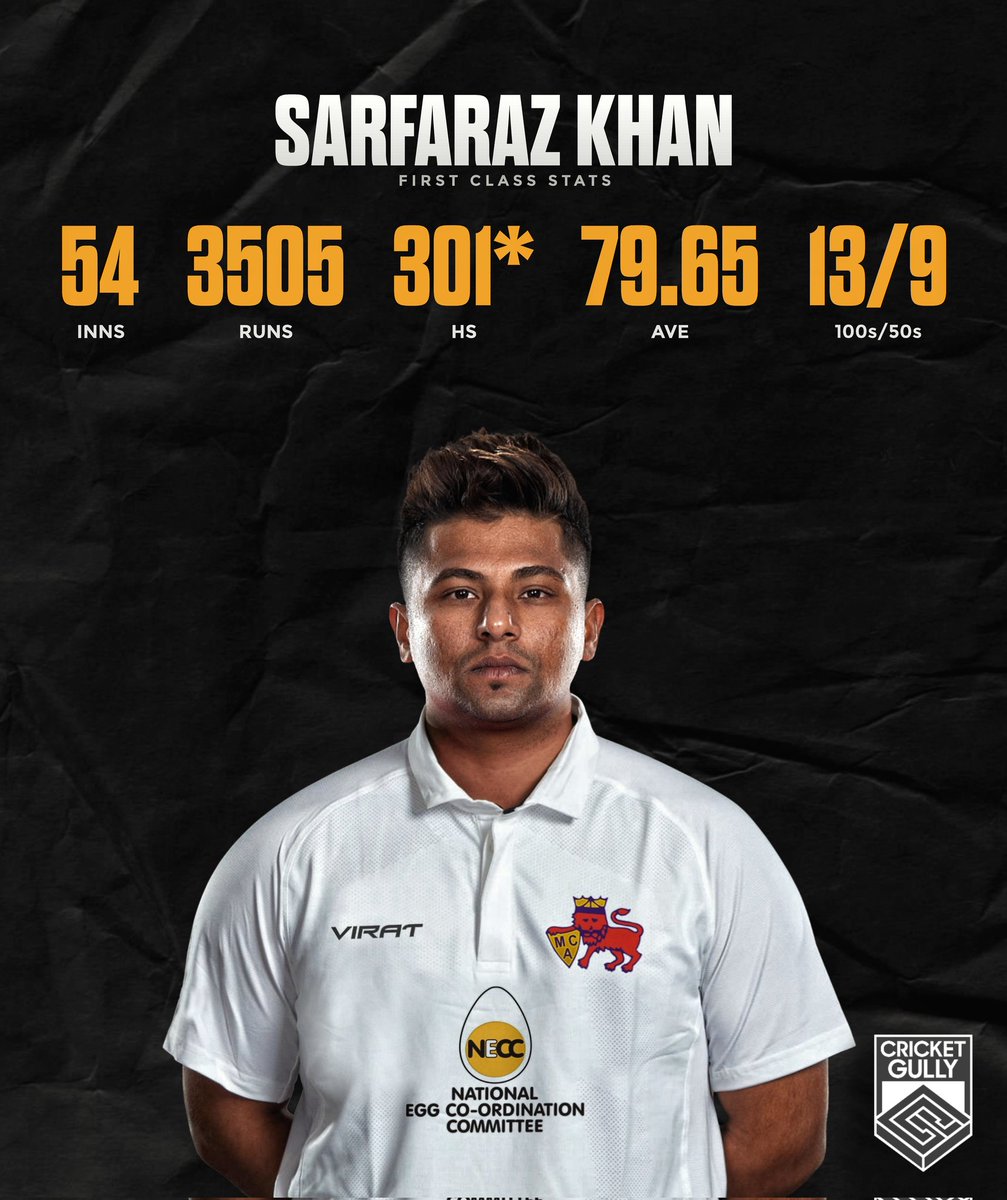 Sarfaraz Khan FC stats🏏
Deserved India call-up?
#SarfarazKhan #TeamIndia #INDvsWI #chetansharma #BCCI